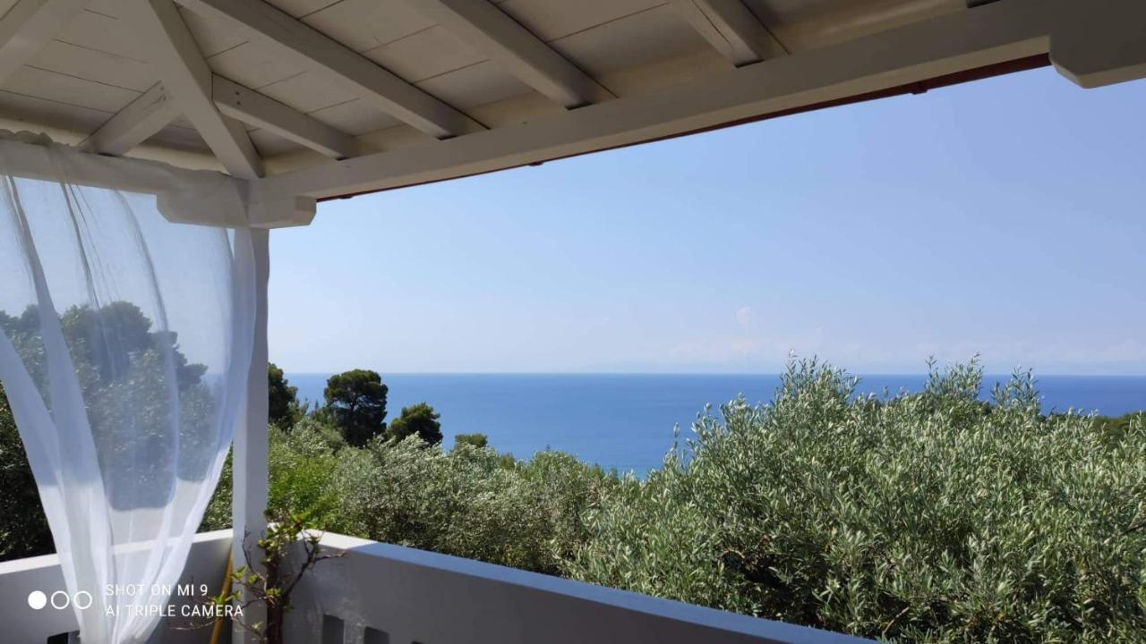 Elia House 1 Astoning Sea View Among The Olive Trees Apartman Patitíri Kültér fotó
